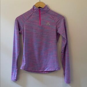 Montirex Women’s Trail 1/4 Zip Pullover – Purple/Pink Multi, Size XS